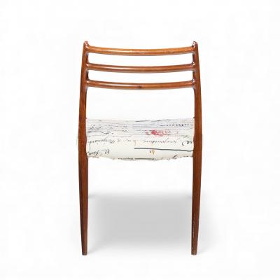  NIELS O MOLLER Niels Moller Model 78 Mid Century Rosewood Dining Chairs Pair