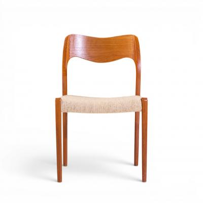  NIELS O MOLLER Niels Moller Models 55 and 71 Mid Century Danish Teak Dining Chairs Set of 12