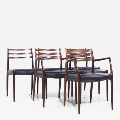  NIELS O MOLLER Niels Moller Models 78 62 Mid Century Danish Rosewood Dining Chairs Set of 6