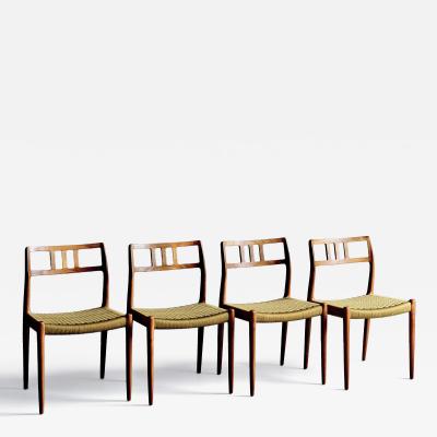  NIELS O MOLLER Set of 4 Model 79 Dining Chairs by Niels Otto M ller