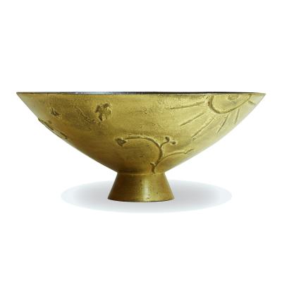  Nafveqvarns Bruk Pair of Gilded Iron Mikrokosmos Urns by Olof Hult