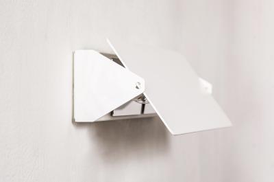  Nemo Lighting Large Charlotte Perriand Applique Volet Pivotant Double Wall Light in White