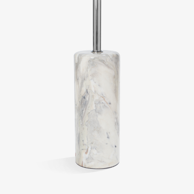  Nessen Studios Arabescato Marble Nickel Table Lamp by Walter von Nessen for Nessen Lamps
