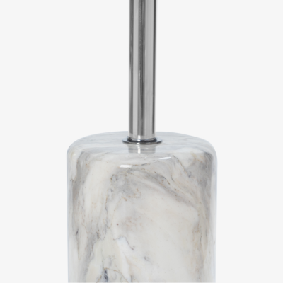  Nessen Studios Arabescato Marble Nickel Table Lamp by Walter von Nessen for Nessen Lamps