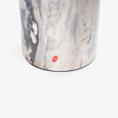  Nessen Studios Arabescato Marble Nickel Table Lamp by Walter von Nessen for Nessen Lamps