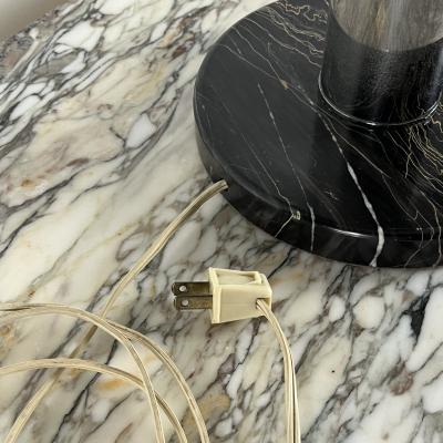  Nessen Studios Large Bauhaus or Art Deco Style Chrome and Marble Table or Desk Lamp