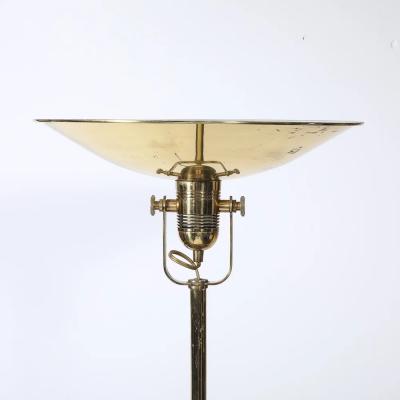  Nessen Studios Pair of Mid Century Articulating Polished Brass Torchieres signed Nessen Studios