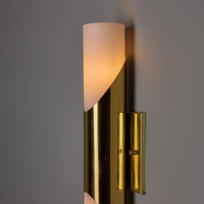  Neuhaus Leuchten Pair of 1960s Neuhaus Leuchten Glass and Brass Sconces By Rolf Krueger