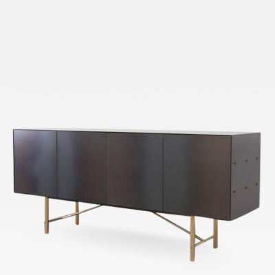  New Format Studio Connect Credenza Cabinet or Sideboard Customizable in Steel and Polished Bronze