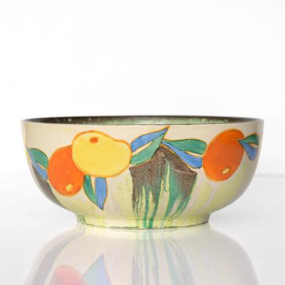  Newport Pottery CLARICE CLIFF DELECIA CITRUS CERAMIC BOWL FOR NEWPORT POTTERY UK 1930S