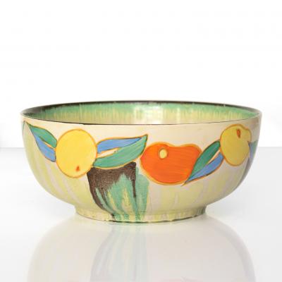  Newport Pottery CLARICE CLIFF DELECIA CITRUS CERAMIC BOWL FOR NEWPORT POTTERY UK 1930S