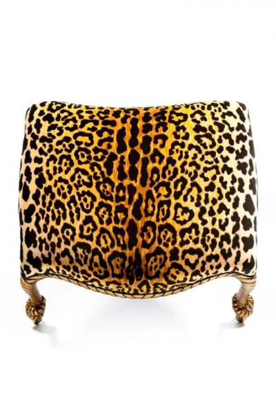  Niccolini Hollywood Regency Napoleon III Style Gilt Rope Tassel Armchairs and Ottomans