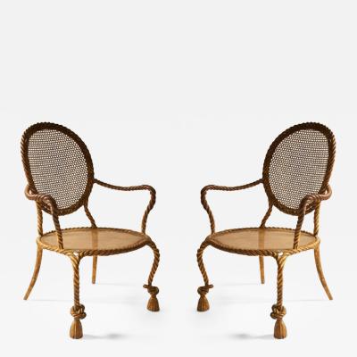  Niccolini Niccolini Gilt Iron Pair of Armchairs