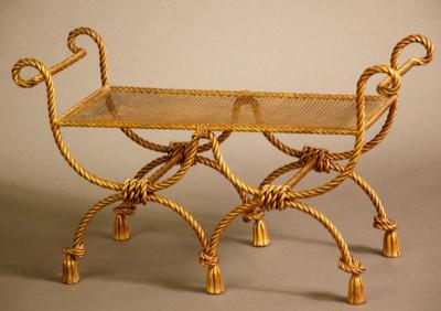  Niccolini Niccolini Gilt Iron Two Seat Bench