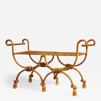  Niccolini Niccolini Gilt Iron Two Seat Bench