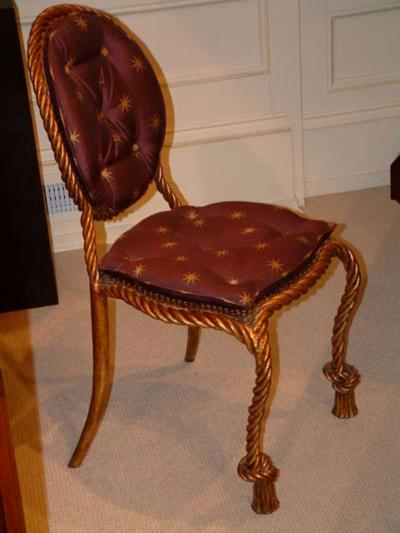  Niccolini Niccolini Pair of Gilt Iron Side Chair