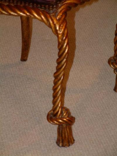  Niccolini Niccolini Pair of Gilt Iron Side Chair
