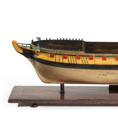  Nicholas Pocock A carved and painted model of HMS Emerald 1811 and HMS Emerald HMS Amethys