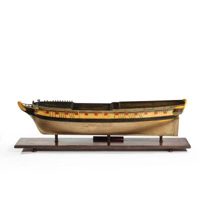  Nicholas Pocock A carved and painted model of HMS Emerald 1811 and HMS Emerald HMS Amethys