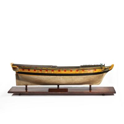  Nicholas Pocock A carved and painted model of HMS Emerald 1811 and HMS Emerald HMS Amethys