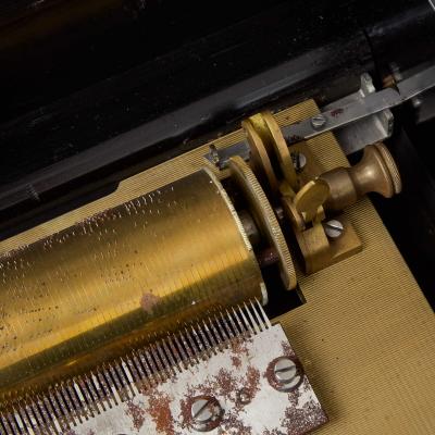  Nicole Fr res Antique parquetry wood music box by Nicole Fr res