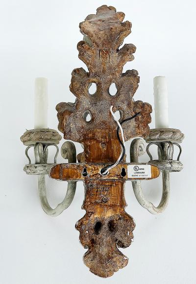  Niermann Weeks Nierman Weeks Faux Wood Acanthus Leaf Scones for Luminaire 2 Pairs Available