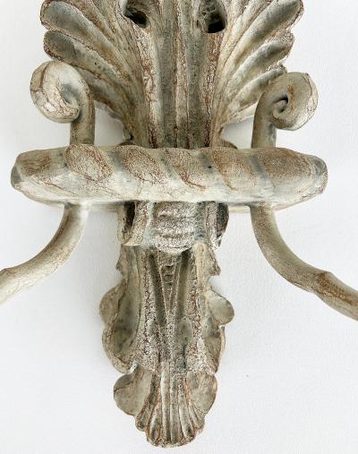  Niermann Weeks Nierman Weeks Faux Wood Acanthus Leaf Scones for Luminaire 2 Pairs Available