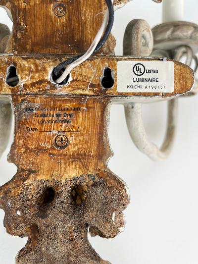  Niermann Weeks Nierman Weeks Faux Wood Acanthus Leaf Scones for Luminaire 2 Pairs Available