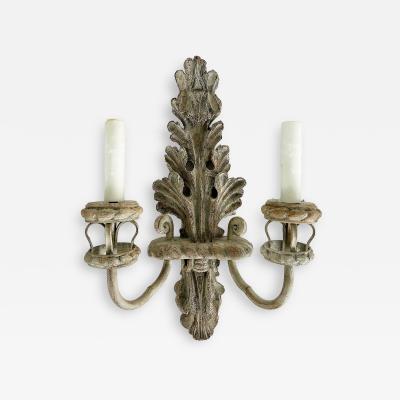 Niermann Weeks Nierman Weeks Faux Wood Acanthus Leaf Scones for Luminaire 2 Pairs Available