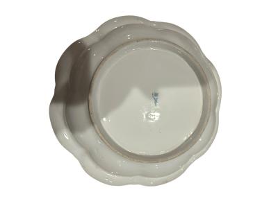 Nippon Sento Co Ltd INDIAN IN CANOE ON LAKE HAND PAINTED NIPPON SCALLOP EDGE BOWL