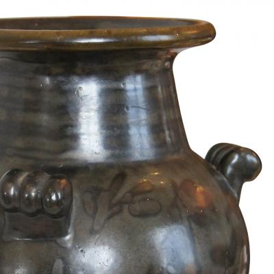  Nittsjo Black Luster Art Deco Vase by Nittsjo
