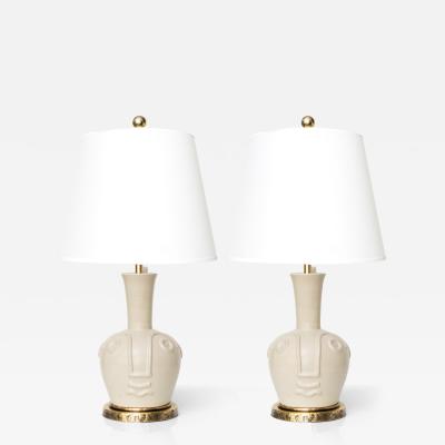  Nittsjo JERK WERKMASTER CERAMIC FACE LAMPS NITTSJO SWEDEN 1940