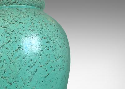 Nittsjo Pair of Monumentally Scaled Vases in Celadon by Jerk Werkmaster for Nittsjo