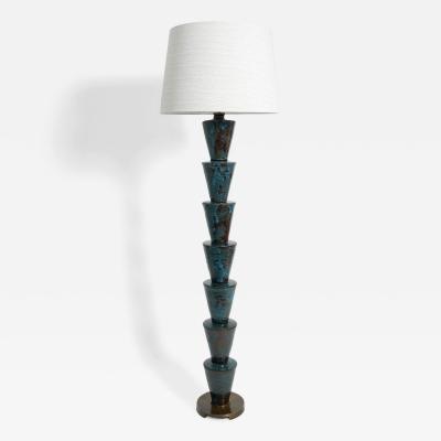  Nizwa blue and brown floor lamp Barracuda edition 