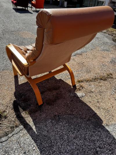  Noboru Nakamura Bentwood Noboru Nakamura Poem Leather Lounge Chair