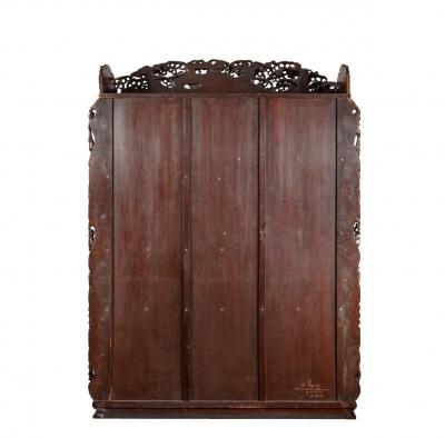  Noguchi of Yokohama A superb Meiji period hard wood display cabinet by Noguchi of Yokahama