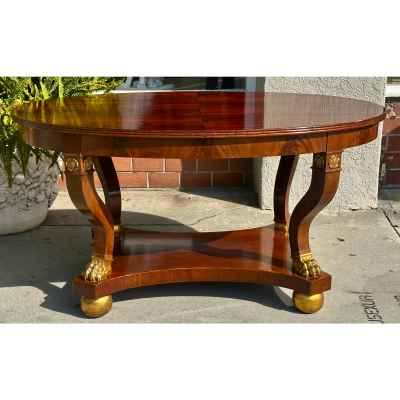  Nordiska Kompaniet A B Nordiska Kompaniet Swedish Regency Giltwood Mahogany Center Table