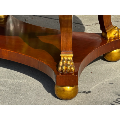  Nordiska Kompaniet A B Nordiska Kompaniet Swedish Regency Giltwood Mahogany Center Table