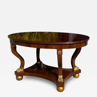  Nordiska Kompaniet A B Nordiska Kompaniet Swedish Regency Giltwood Mahogany Center Table