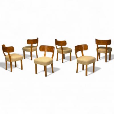  Nordiska Kompaniet Axel Einar Hjorth Nordiska Kompaniet Birch Rare Birka Chairs Sweden 1930s