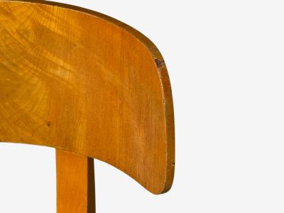  Nordiska Kompaniet Axel Einar Hjorth Rare Birka Chairs Birch Honey Sheepskin Sweden 1930s