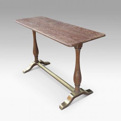  Nordiska Kompaniet Exceptional Pair of Tables in Limed oak with Brass by Nordiska Kompaniet