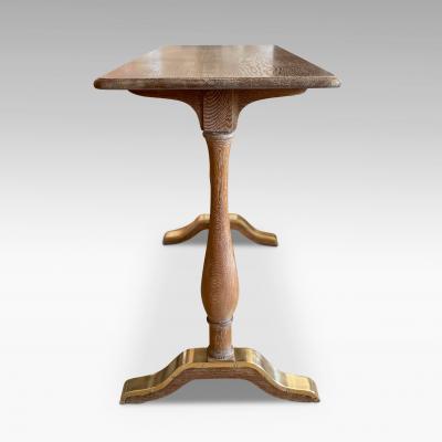  Nordiska Kompaniet Exceptional Pair of Tables in Limed oak with Brass by Nordiska Kompaniet