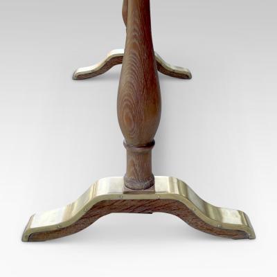  Nordiska Kompaniet Exceptional Pair of Tables in Limed oak with Brass by Nordiska Kompaniet