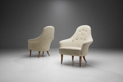  Nordiska Kompaniet Kerstin H rlin Holmquist Adam Easy Chairs for Nordiska Kompaniet Sweden 1950s