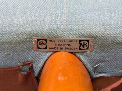  Nordiska Kompaniet Kerstin H rlin Holmquist Sofa Beech Fabric Sweden 1940s