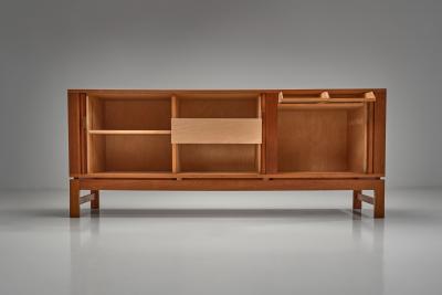  Nordiska Kompaniet Mid Century Sideboard with Brass Handles by Nordiska Kompaniet Sweden ca 1950s