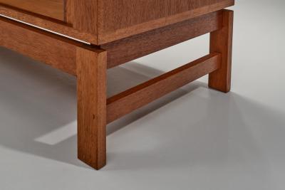  Nordiska Kompaniet Mid Century Sideboard with Brass Handles by Nordiska Kompaniet Sweden ca 1950s