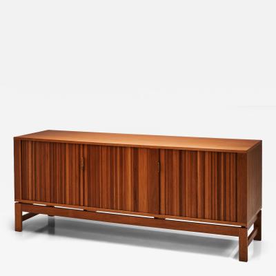  Nordiska Kompaniet Mid Century Sideboard with Brass Handles by Nordiska Kompaniet Sweden ca 1950s