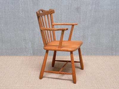  Nordiska Kompaniet Nordiska Kompaniet Hytte Armchair in Solid Pine Swedish Modern 1940s